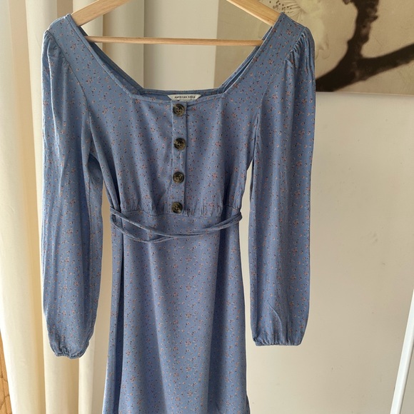 Light Blue Floral American Eagle Dress - Picture 1 of 8